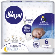 Sleepy Gece Külotu Lavanta Yağlı 6 Numara Xlarge 100'lü