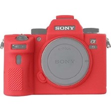Dp Sony A7R3 Silikon Kılıf (Kırmızı)