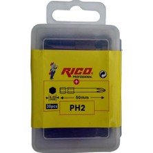 Rico 1 Kutu Ph2 x 50 mm Yıldız Bist Uç 30'lu Kırmızı