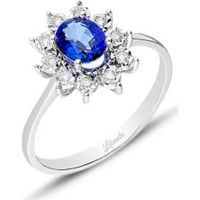 Lilarote 1.15 Ct Safir Pırlanta Yüzük
