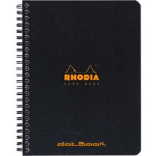 Rhodia Basic Dot Spiralli Defter Siyah 80 Yaprak 16 x 21 cm