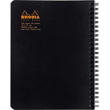 Rhodia Basic Dot Spiralli Defter Siyah 80 Yaprak 16 x 21 cm