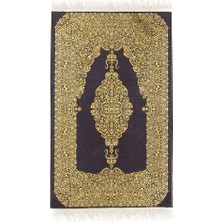 Ikranur Lüks Ipek Burgu Seccade Gold Siyah
