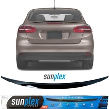 Sunplex Ford Focus 4 Sedan Bagaj Üstü Spoiler Piano Black Enjeksiyon Baskı 2015-2018