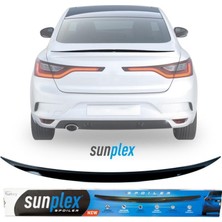 Sunplex Renault Megane 4 Sedan Bagaj Üstü Spoiler Piano Black Enjeksiyon Baskı 2016-..