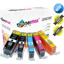 tonermax Canon PGI-525 Pgbk / CLİ-526 Cmyk Set Muadil Kartuş