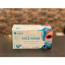 Avenof Disposable Face Mask 50 Adet Meltblown Cerrahi Maske