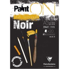 Clairefontaine Paint-On Karışık Teknik Siyah Blok A3