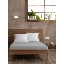 Elart Fıtted Lastikli Çarşaf Tek Kişilik Gümüş