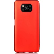 Case 4U Xiaomi Poco X3 / Poco X3 Pro Kılıf Klasik Mat Renkli Yumuşak Premier Silikon Kırmızı