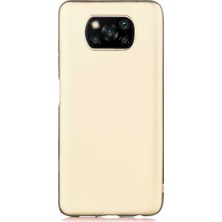 Case 4U Xiaomi Poco X3 / Poco X3 Pro Kılıf Klasik Mat Renkli Yumuşak Premier Silikon Altın