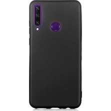 Case 4U Huawei Y6p Kılıf Klasik Mat Renkli Yumuşak Premier Silikon Siyah