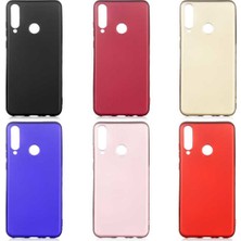 Case 4U Huawei Y6p Kılıf Klasik Mat Renkli Yumuşak Premier Silikon Lacivert