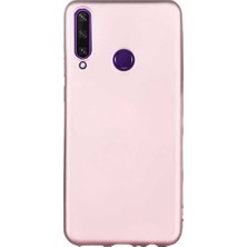 Case 4U Huawei Y6p Kılıf Klasik Mat Renkli Yumuşak Premier Silikon Rose Gold