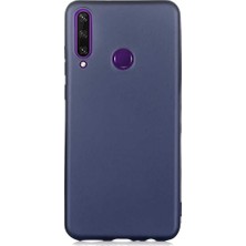 Case 4U Huawei Y6p Kılıf Klasik Mat Renkli Yumuşak Premier Silikon Lacivert