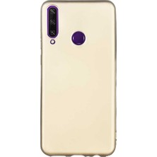 Case 4U Huawei Y6p Kılıf Klasik Mat Renkli Yumuşak Premier Silikon Altın