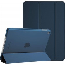 Turotto Apple iPad 5.ve 6. Nesil A182223 A1893 A1954 Seri Yatay Standlı Uyku Modlu Smart Case Lacivert