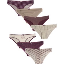 Koza Kadın Mor Pamuklu Slip Külot 7'li Paket
