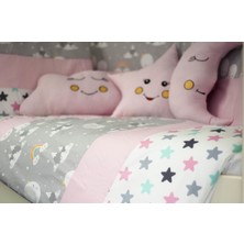 Kista Baby Bebek Uyku Seti Nevresim Takımı 60x120 Mountain Pembe