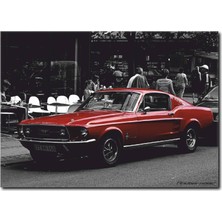 La Vita E Bella Kırmızı Nostalji Araba Temalı Kanvas Tablo CC-1003