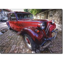 La Vita E Bella Kırmızı Nostaljik Araba Tablosu CC-1013