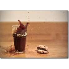 La Vita E Bella Kahve Eşliğinde Kurabiye Kanvas Tablo CP-1029