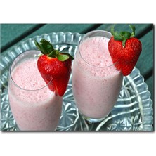 La Vita E Bella Çilekli İçecek Temalı Kanvas Tablo CP-1081