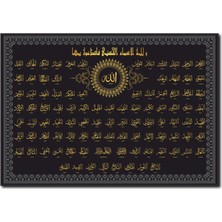 La Vita E Bella Esmaül Hüsna Kanvas Tablo DN-1004