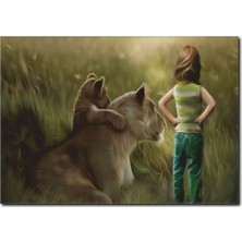 La Vita E Bella Hayvan Dostluğu Temalı Kanvas Tablo HA-1052