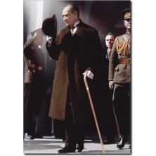 La Vita E Bella Şapka Detaylı Atatürk Kanvas Tablo KA-1010