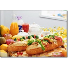 La Vita E Bella Ekmek Arası Lezzetler Temalı Kanvas Tablo KH-1004