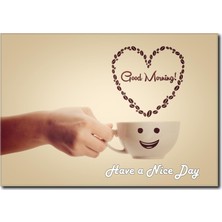 La Vita E Bella Gülenyüz Detaylı Fincan Kanvas Tablo KH-1012