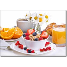 La Vita E Bella Portakal Suyu Eşliğinde Kahvaltı Kanvas Tablo KH-1017