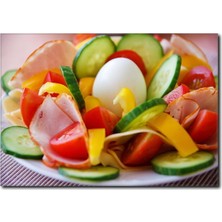 La Vita E Bella Salata Tabağı Temalı Kanvas Tablo KH-1032