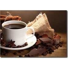 La Vita E Bella Kahve ve Çikolatanın Uyumu Temalı Kanvas Tablo KH-1037