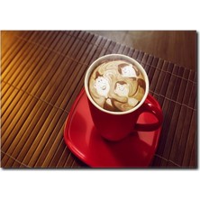 La Vita E Bella Kahve Aşkı Temalı Kanvas Tablo KH-1038