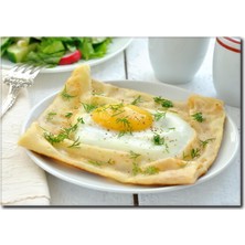 La Vita E Bella Yumurtalı Krep Temalı Kanvas Tablo KH-1045