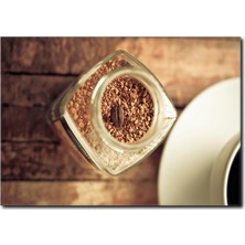 La Vita E Bella Kahve Tanecikleri Temalı Kanvas Tablo KH-1047