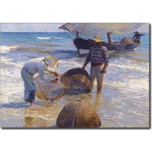 La Vita E Bella Kayıkçılar Temalı Kanvas Tablo MN-1013