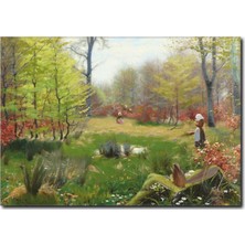 La Vita E Bella İlkbahar Manzarası Temalı Yağlıboya Kanvas Tablo MN-1015