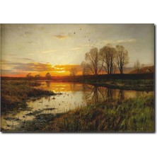 La Vita E Bella Günbatımı ve Doğa Manzaralı Kanvas Tablo MN-1028