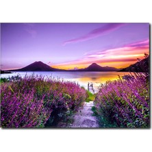 La Vita E Bella Lavanta Bahçesinden Gün Batımı Kanvas Tablo MN-1083