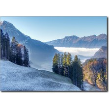 La Vita E Bella Dağ ve Orman Manzarası Kanvas Tablo MN-1086