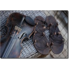 La Vita E Bella Eski Keman Temalı Kanvas Tablo MS-1020