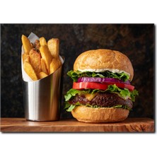 La Vita E Bella Hamburger Menüsü Kanvas Tablo PH-1003