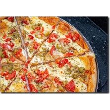 La Vita E Bella Bol Peynirli Pizza Temalı Kanvas Tablo PH-1014