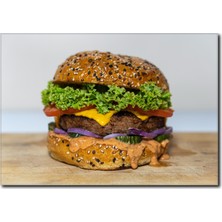 La Vita E Bella Bol Etli Hamburger Kanvas Tablo PH-1025