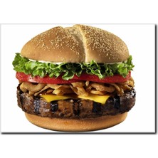 La Vita E Bella Eşsiz Lezzet Hamburger Temalı Kanvas Tablo PH-1037