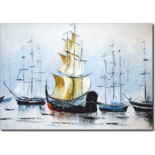 La Vita E Bella Yağlı Boya Yelkenliler Kanvas Tablo RT-1019