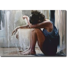 La Vita E Bella Yalnız Kadın Yağlı Boya Tablo RT-1025